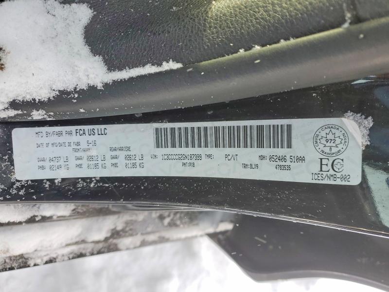 Aukcja sprzedaży 2016 Chrysler 200 C, vin: 1C3CCCCG2GN187399, numer aukcji: 73871845