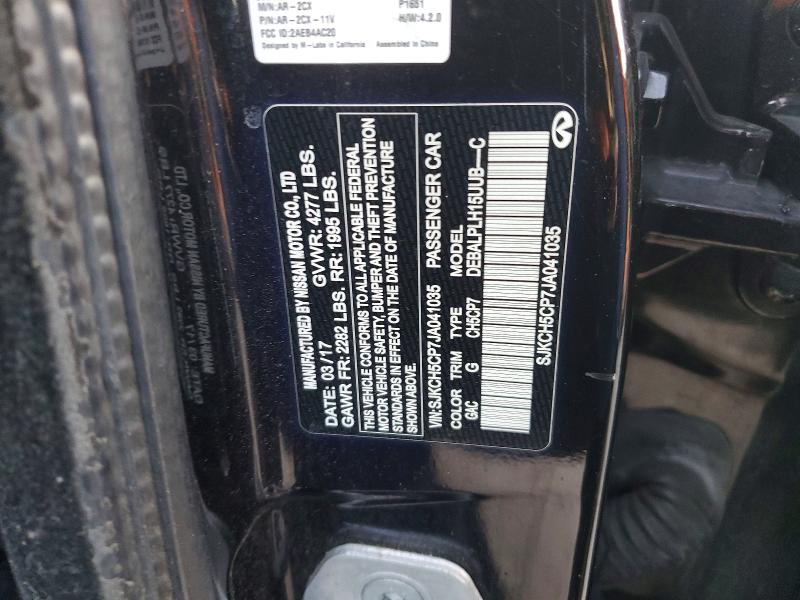 Aukcja sprzedaży 2018 Infiniti Qx30, vin: SJKCH5CP7JA041035, numer aukcji: 74005315