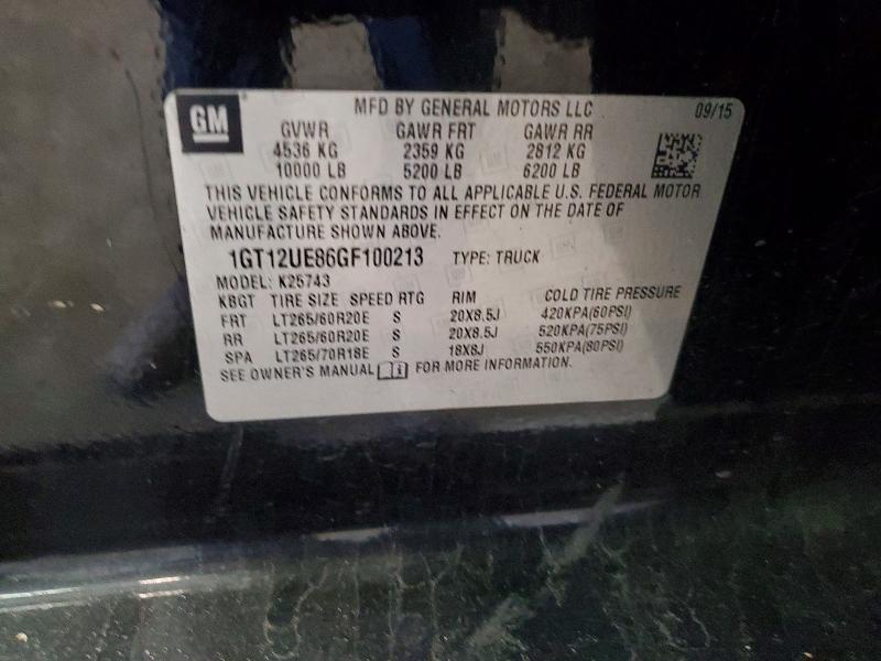 73266695 :رقم المزاد ، 1GT12UE86GF100213 vin ، 2016 Gmc Sierra مزاد بيع