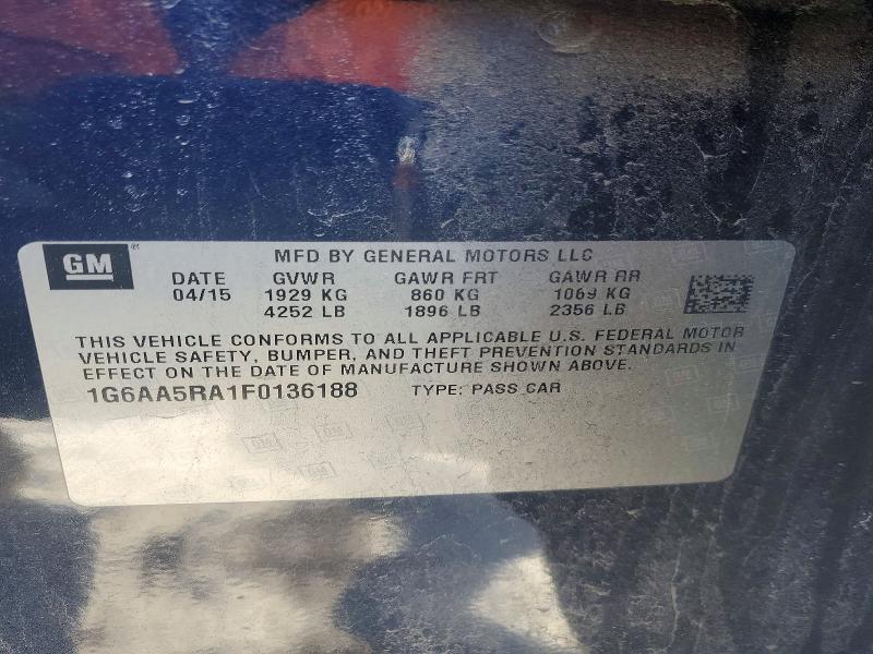 Aukcja sprzedaży 2015 Cadillac Ats, vin: 1G6AA5RA1F0136188, numer aukcji: 74495425