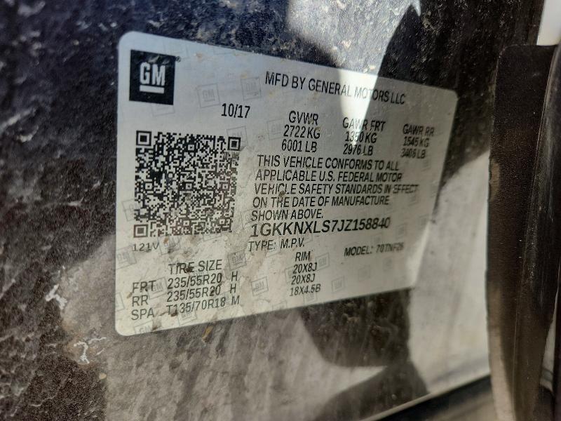72494085 :رقم المزاد ، 1GKKNXLS7JZ158840 vin ، 2018 Gmc Acadia مزاد بيع