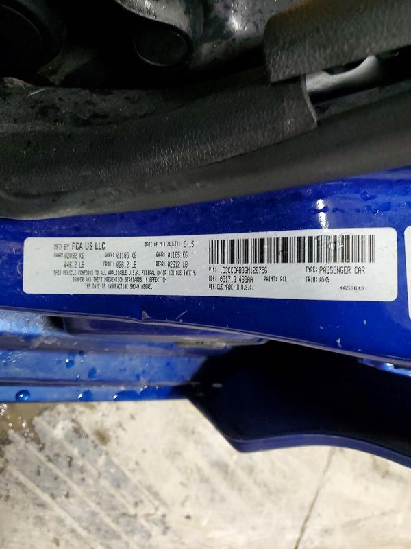 72832575 :رقم المزاد ، 1C3CCCAB3GN128756 vin ، 2016 Chrysler 200 مزاد بيع