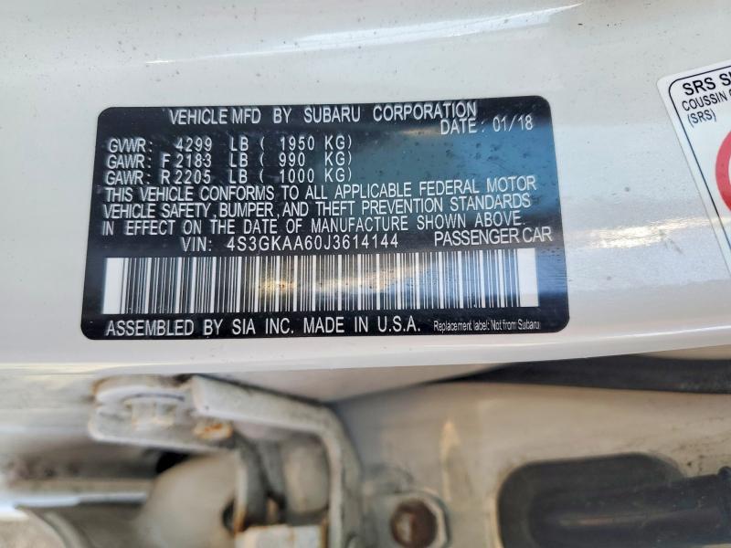 Продажа на аукционе авто 2018 Subaru Impreza, vin: 4S3GKAA60J3614144, номер лота: 99672885