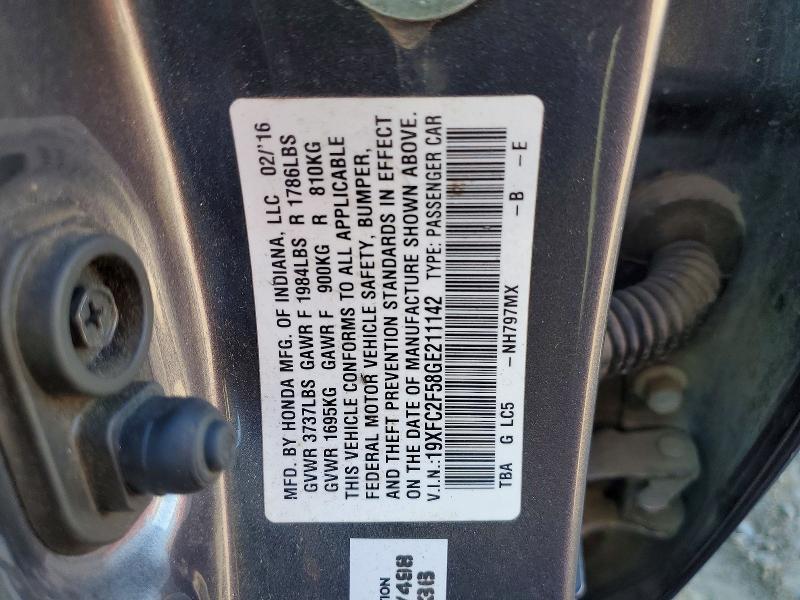 Продажа на аукционе авто 2016 Honda Civic Lx, vin: 19XFC2F58GE211142, номер лота: 98991655