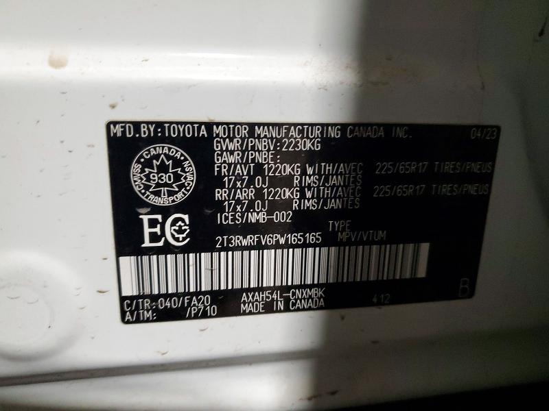 73438555 :رقم المزاد ، 2T3RWRFV6PW165165 vin ، 2023 Toyota Rav4 مزاد بيع