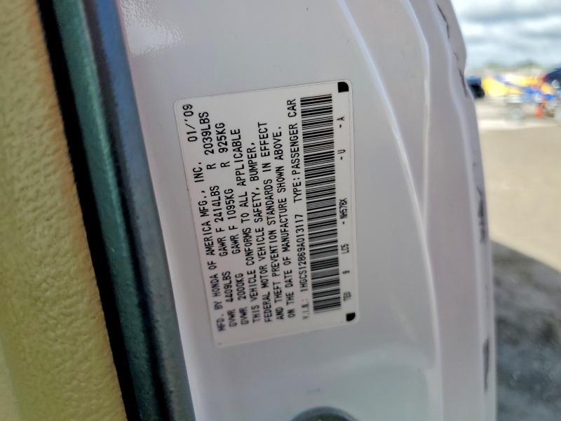 72879665 :رقم المزاد ، 1HGCS12869A013117 vin ، 2009 Honda Accord مزاد بيع