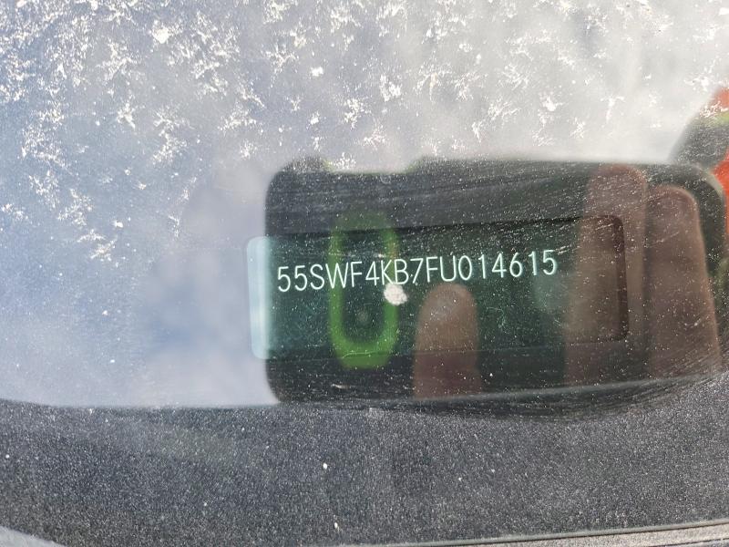 2015 Mercedes-benz C მანქანა იყიდება აუქციონზე, vin: 55SWF4KB7FU014615, აუქციონის ნომერი: 72569735