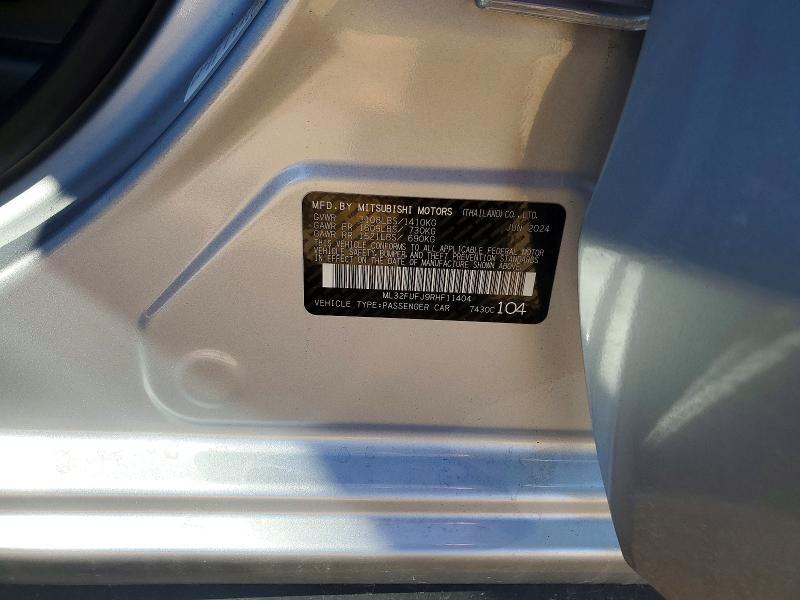 Продаж на аукціоні авто 2024 Mitsubishi Mirage, vin: ML32FUFJ9RHF11404, номер лоту: 72124735