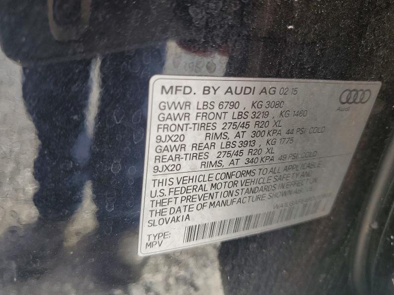 Продаж на аукціоні авто 2015 Audi Q7 Premium, vin: WA1LGAFE4FD017803, номер лоту: 99600165