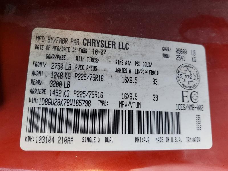 Aukcja sprzedaży 2008 Dodge Nitro Sxt, vin: 1D8GU28K78W165798, numer aukcji: 73055675