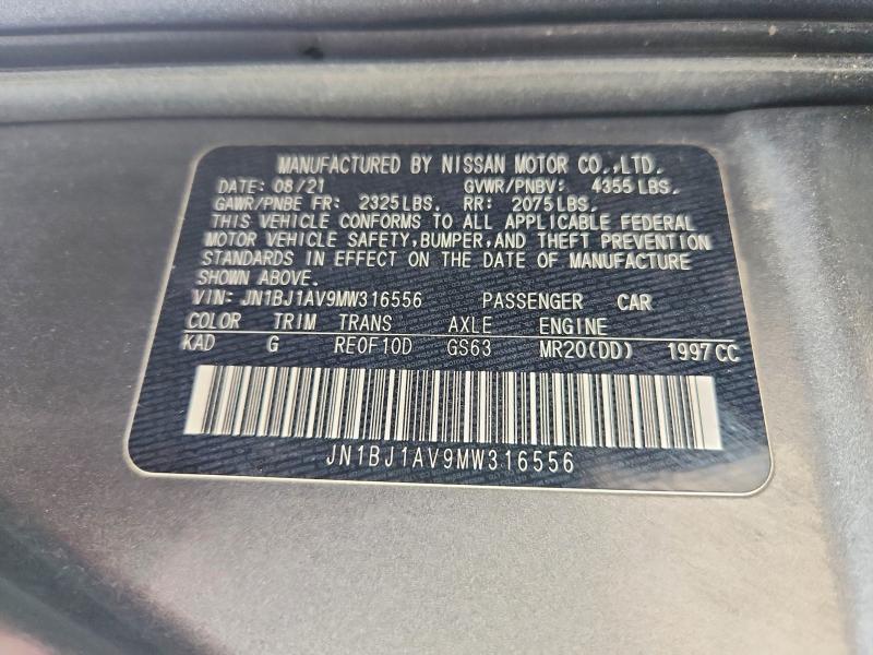 Aukcja sprzedaży 2021 Nissan Rogue Sport, vin: JN1BJ1AV9MW316556, numer aukcji: 98293485