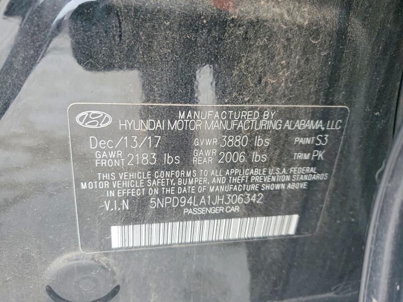 Продаж на аукціоні авто 2018 Hyundai Elantra, vin: 5NPD94LA1JH306342, номер лоту: 74016175