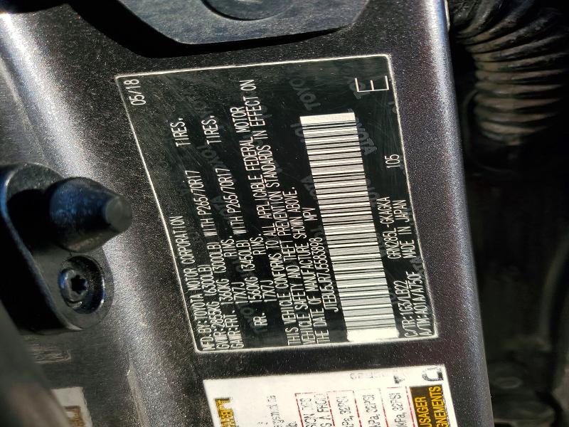 Продаж на аукціоні авто 2018 Toyota 4runner, vin: JTEBU5JR7J5583898, номер лоту: 72634495