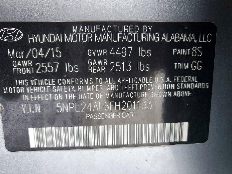 Aukcja sprzedaży 2015 Hyundai Sonata, vin: 5NPE24AF6FH201133, numer aukcji: 99212555