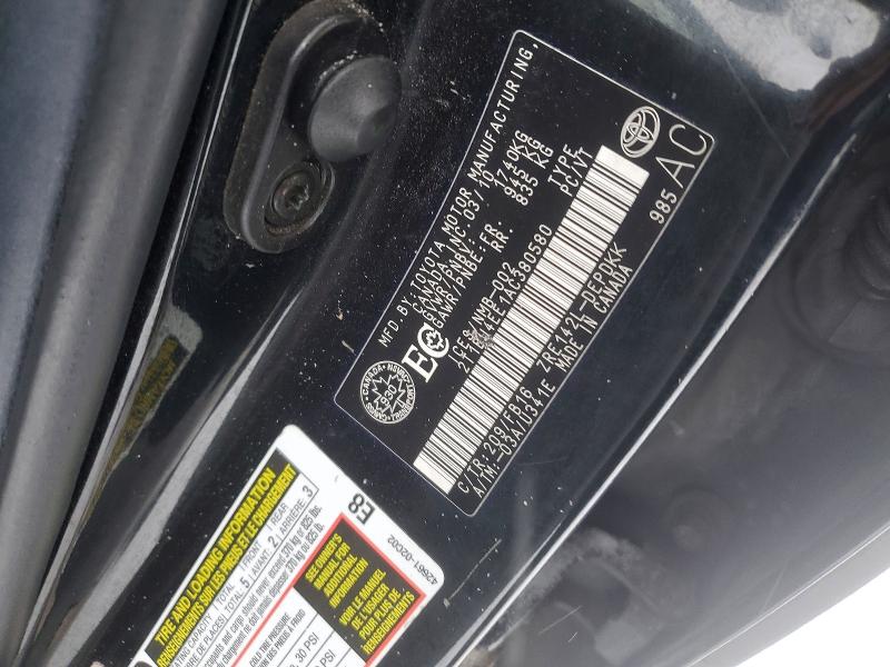 99960145 :رقم المزاد ، 2T1BU4EE1AC380580 vin ، 2010 Toyota Corolla مزاد بيع