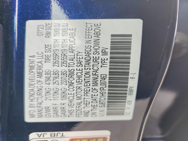 Продаж на аукціоні авто 2023 Acura Rdx, vin: 5J8TC1H51PL007463, номер лоту: 73883675