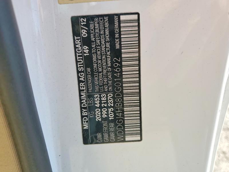 73906875 :رقم المزاد ، WDDGJ4HB8DG014692 vin ، 2013 Mercedes-benz C مزاد بيع