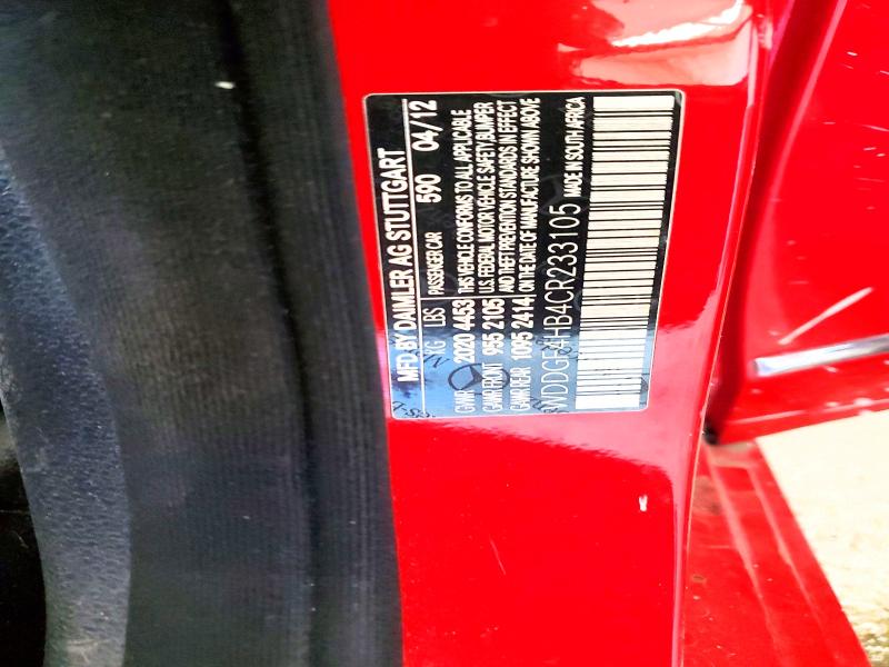 2012 Mercedes-benz C მანქანა იყიდება აუქციონზე, vin: WDDGF4HB4CR233105, აუქციონის ნომერი: 98772595