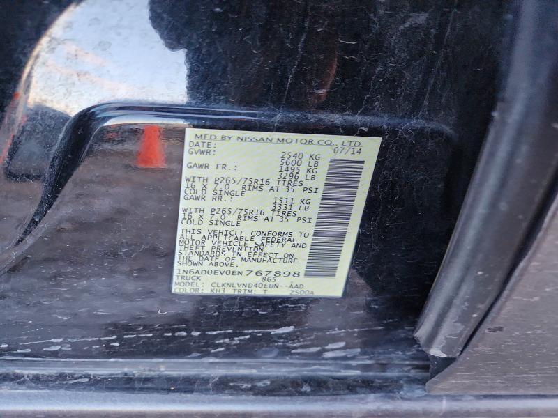 99331465 :رقم المزاد ، 1N6AD0EV0EN767898 vin ، 2014 Nissan Frontier مزاد بيع