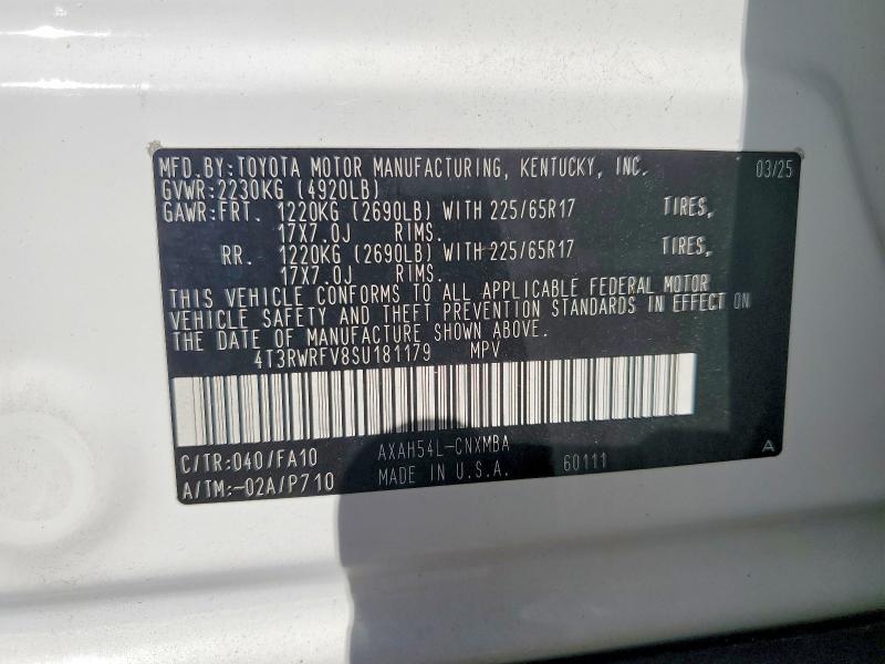 Продаж на аукціоні авто 2025 Toyota Rav4 Hybrid, vin: 4T3RWRFV8SU181179, номер лоту: 72587625