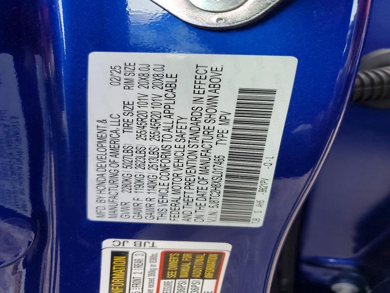 72835615 :رقم المزاد ، 5J8TC2H8XSL017465 vin ، 2025 Acura Rdx مزاد بيع