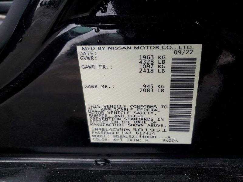 74112795 :رقم المزاد ، 1N4BL4CV9PN301951 vin ، 2023 Nissan Altima مزاد بيع