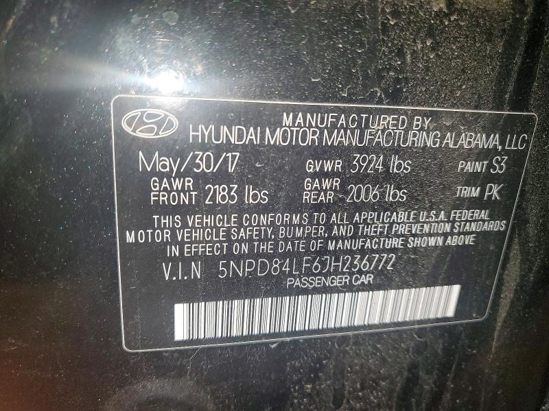 Продаж на аукціоні авто 2018 Hyundai Elantra, vin: 5NPD84LF6JH236772, номер лоту: 99240725