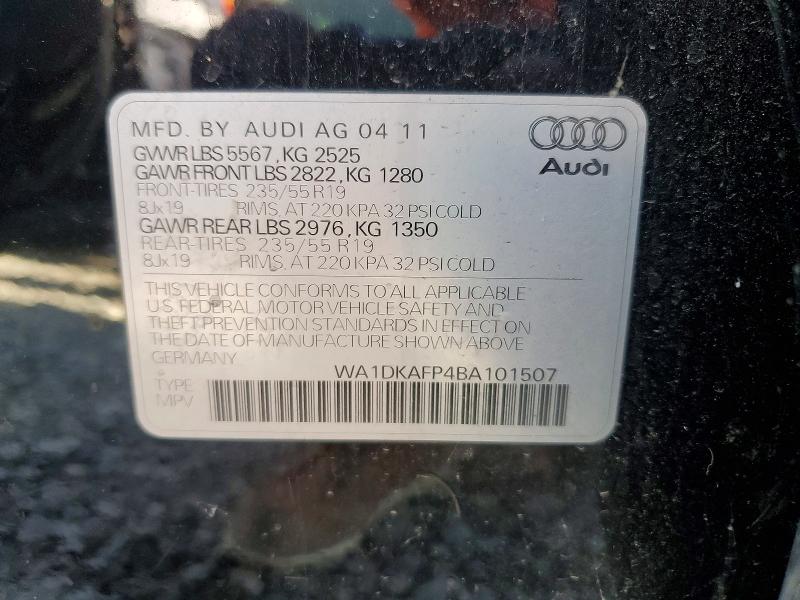 Продаж на аукціоні авто 2011 Audi Q5, vin: WA1DKAFP4BA101507, номер лоту: 72265485