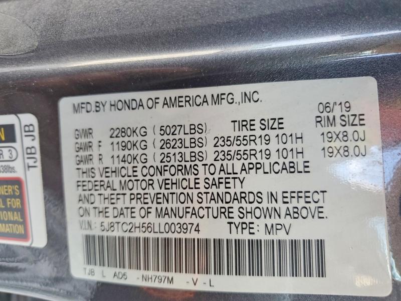 Продажа на аукционе авто 2020 Acura Rdx, vin: 5J8TC2H56LL003974, номер лота: 98237465