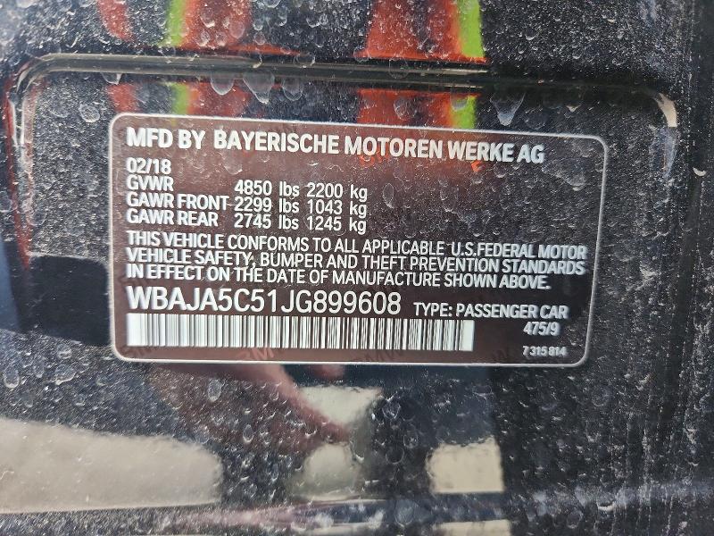 Продажа на аукционе авто 2018 Bmw 530, vin: WBAJA5C51JG899608, номер лота: 72453875