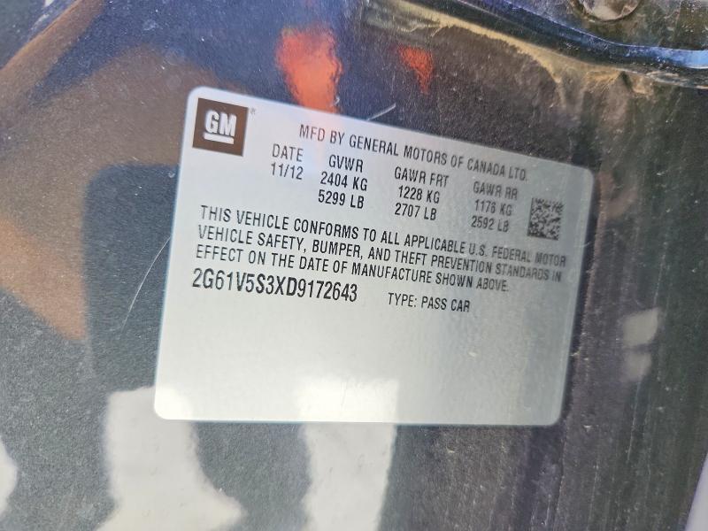 74880855 :رقم المزاد ، 2G61V5S3XD9172643 vin ، 2013 Cadillac Xts مزاد بيع