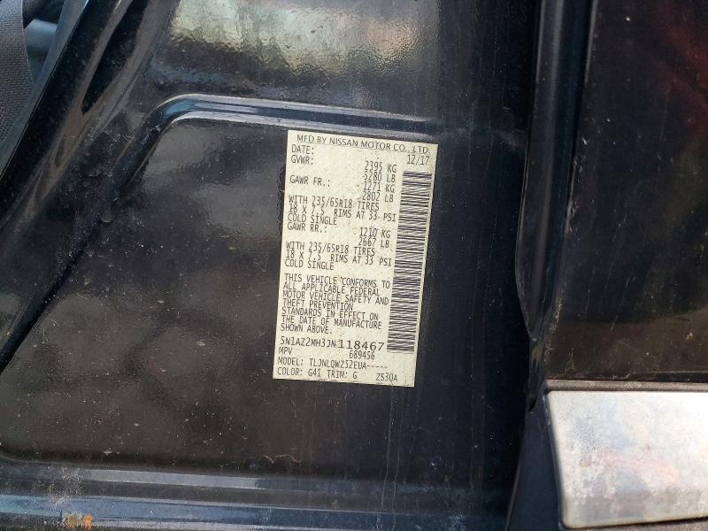 Aukcja sprzedaży 2018 Nissan Murano, vin: 5N1AZ2MH3JN118467, numer aukcji: 98311805