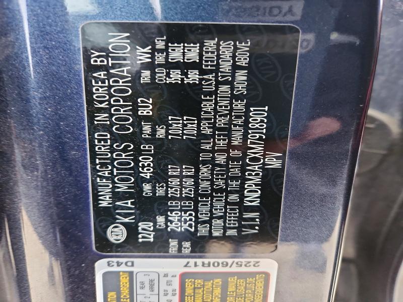 Aukcja sprzedaży 2021 Kia Sportage, vin: KNDPM3ACXM7918901, numer aukcji: 99363775