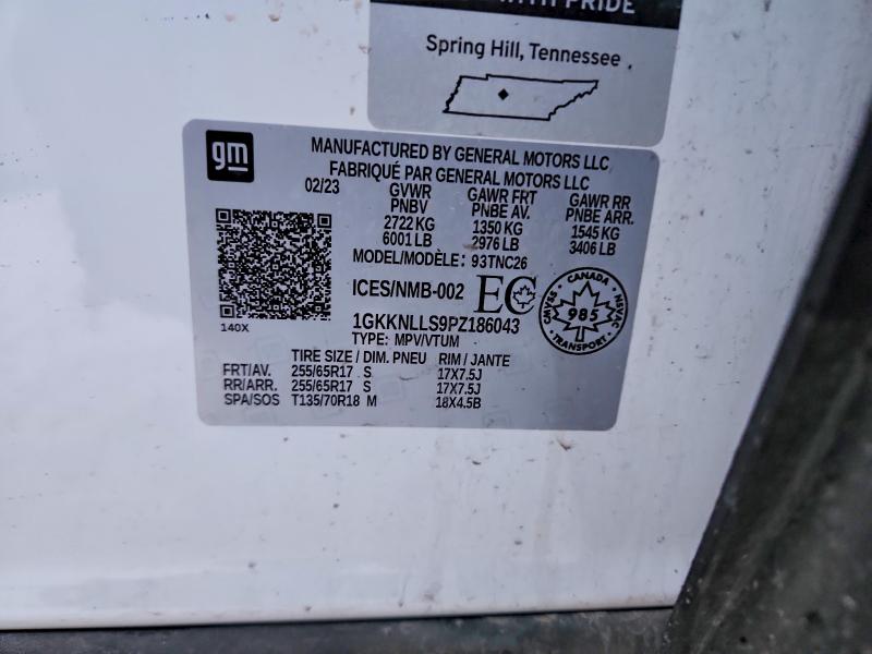 2023 Gmc Acadia მანქანა იყიდება აუქციონზე, vin: 1GKKNLLS9PZ186043, აუქციონის ნომერი: 96471995
