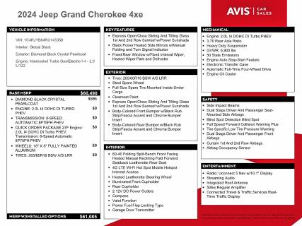 Продаж на аукціоні авто 2024 Jeep Grand Cherokee, vin: 1C4RJYB64RC145350, номер лоту: 74572575