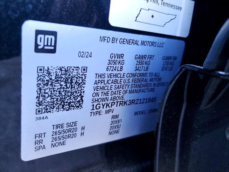 Продажа на аукционе авто 2024 Cadillac Lyriq Spor, vin: 1GYKPTRK3RZ121845, номер лота: 99122785