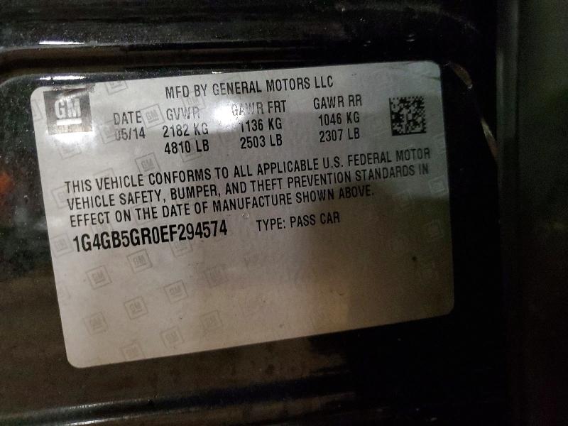 Продажа на аукционе авто 2014 Buick Lacrosse, vin: 1G4GB5GR0EF294574, номер лота: 72545805