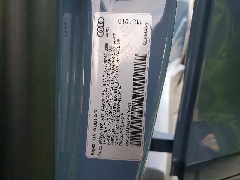 99674755 :رقم المزاد ، WAUDJBFW9P7006481 vin ، 2023 Audi E-tron Gt مزاد بيع