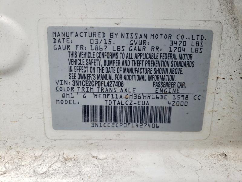 Продаж на аукціоні авто 2015 Nissan Versa Note, vin: 3N1CE2CP0FL427406, номер лоту: 98234385