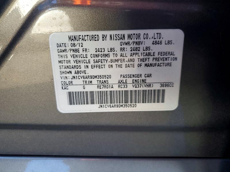 Продажа на аукционе авто 2013 Infiniti G37, vin: JN1CV6AR9DM350520, номер лота: 99725715