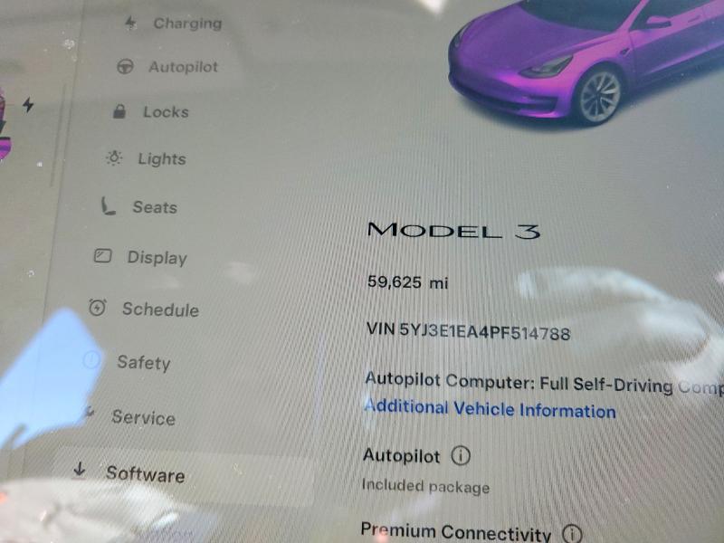 Aukcja sprzedaży 2023 Tesla Model 3, vin: 5YJ3E1EA4PF514788, numer aukcji: 98970835