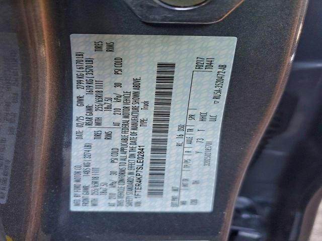 Aukcja sprzedaży 2025 Ford Ranger Lar, vin: 1FTER4KP7SLE02841, numer aukcji: 75816405