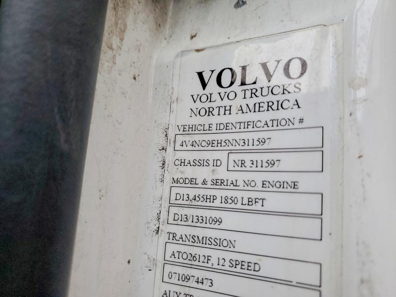 Продаж на аукціоні авто 2022 Volvo Vn, vin: 4V4NC9EH5NN311597, номер лоту: 72874315