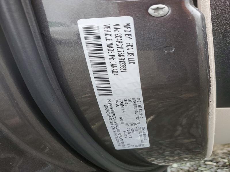 Продаж на аукціоні авто 2022 Chrysler Pacifica, vin: 2C4RC1L78NR122681, номер лоту: 72320865