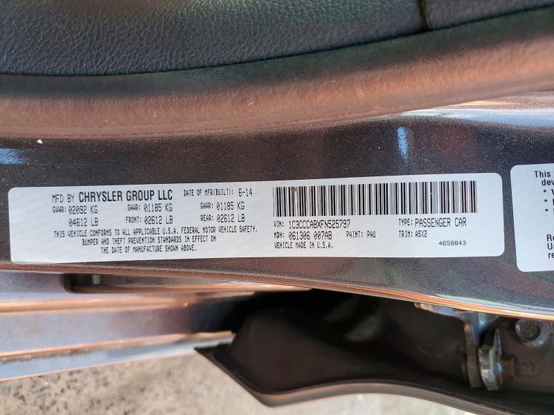Продаж на аукціоні авто 2015 Chrysler 200, vin: 1C3CCCABXFN525797, номер лоту: 99683275