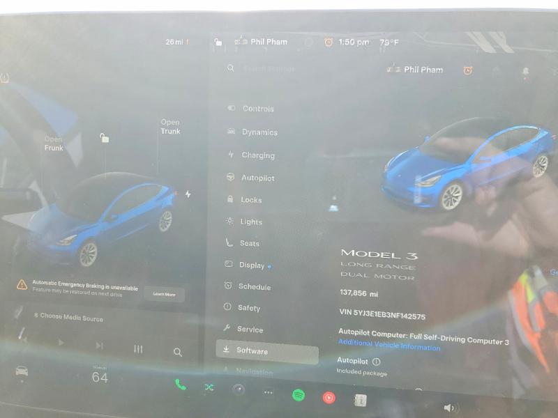 Aukcja sprzedaży 2022 Tesla Model 3, vin: 5YJ3E1EB3NF142575, numer aukcji: 72475425