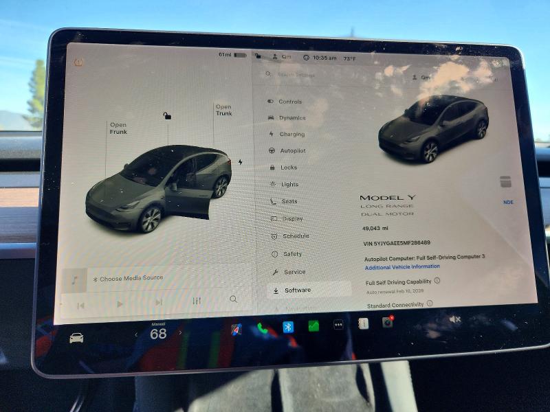 Aukcja sprzedaży 2021 Tesla Model Y, vin: 5YJYGAEE5MF286489, numer aukcji: 73321935