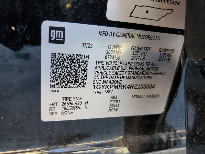 72791285 :رقم المزاد ، 1GYKPMRK4RZ103084 vin ، 2024 Cadillac Lyriq Tech مزاد بيع