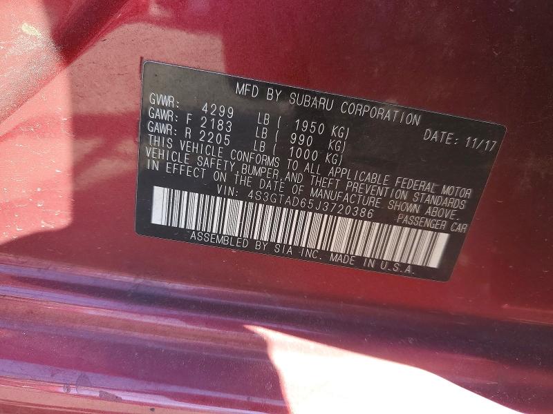 Aukcja sprzedaży 2018 Subaru Impreza, vin: 4S3GTAD65J3720386, numer aukcji: 74840615