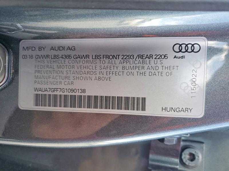 Продажа на аукционе авто 2016 Audi A3 Premium, vin: WAUA7GFF7G1090138, номер лота: 74976665